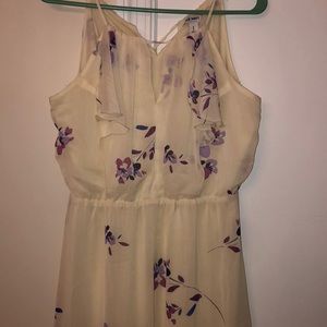 Cream and floral dress, size Small